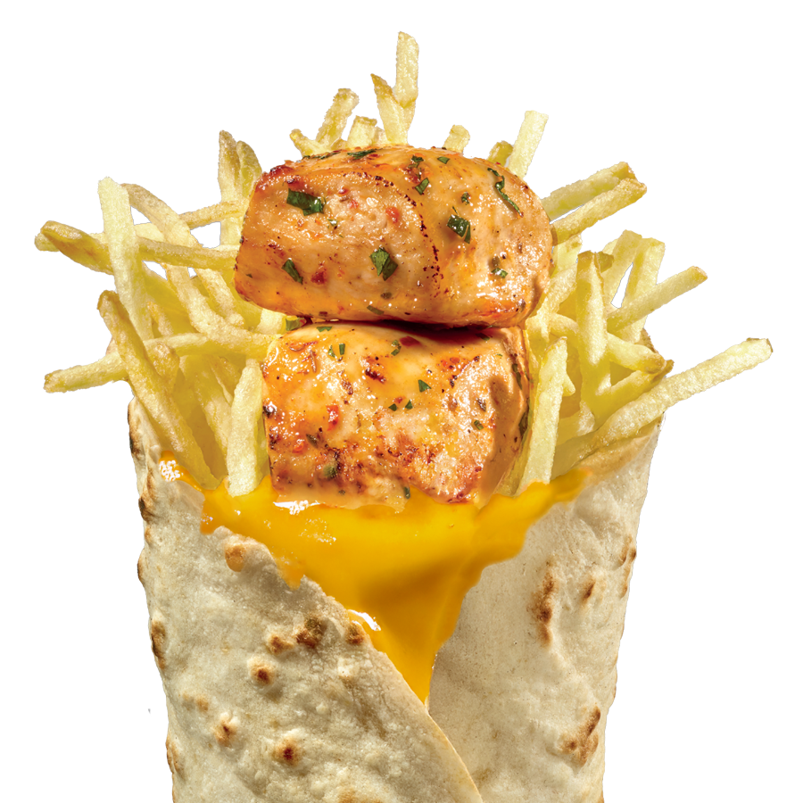 Cheddarlı Tavuk Dürümle