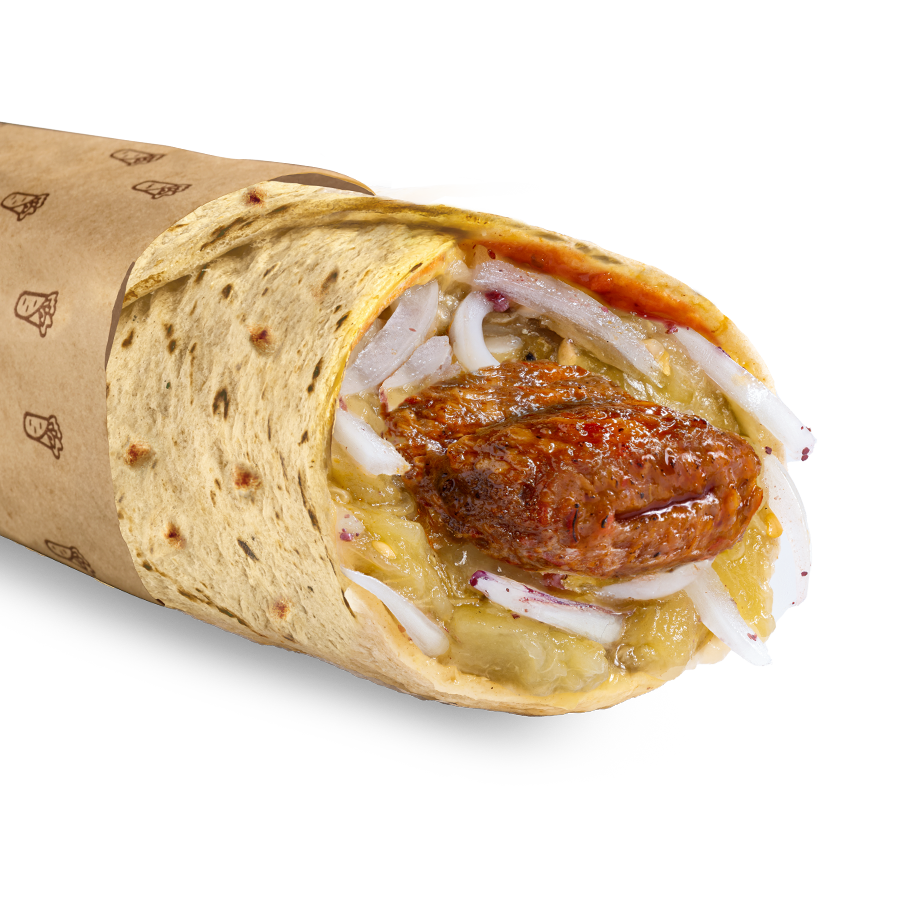 Köz Patlıcanla Kebap Dürümle